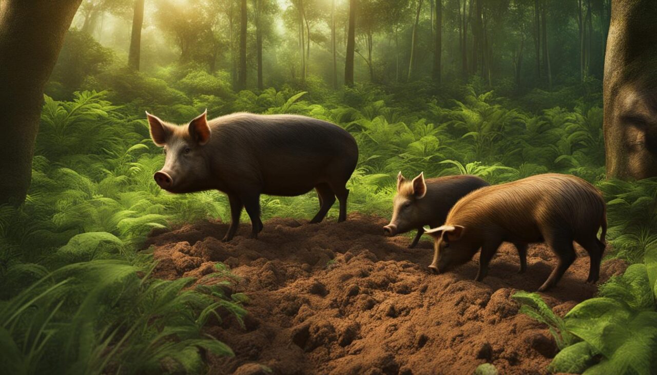 Pigs contributing to biodiversity