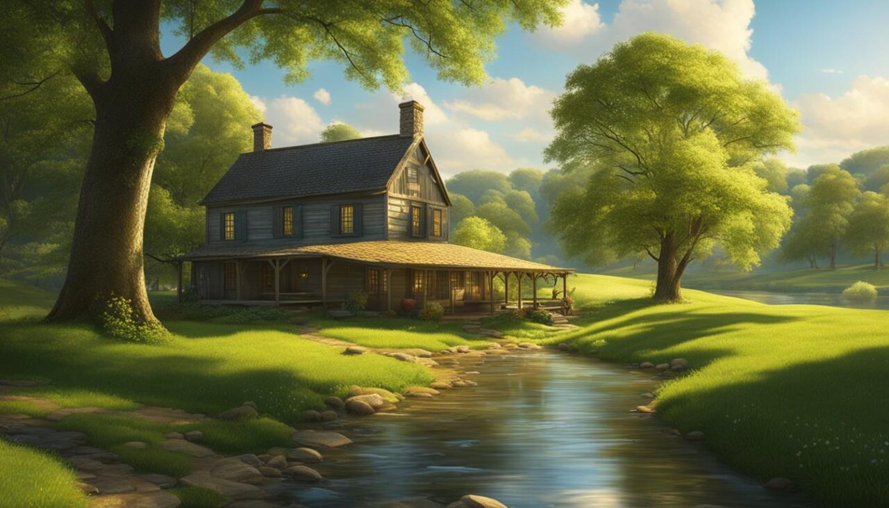 Scenic beauty of a rural retreat