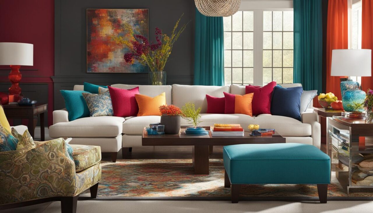 dynamic living spaces with bold colors