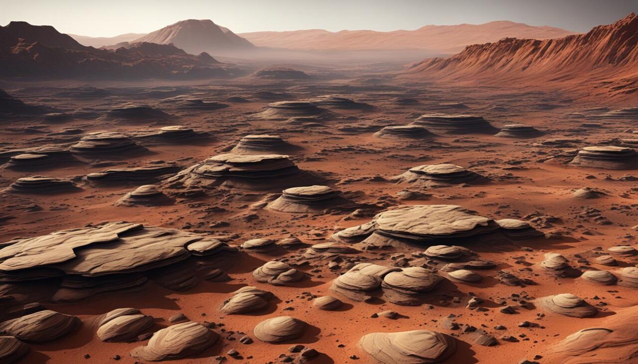 rock formations on Mars