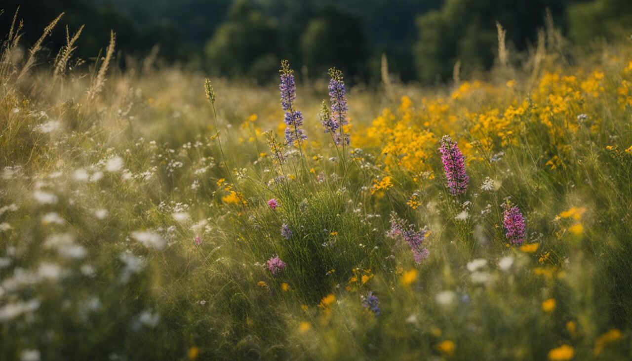 wildflowers beauty in grasslands ecosystem